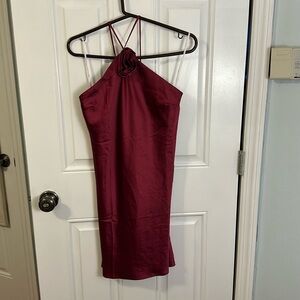NWT Lulus wine slip dress size large